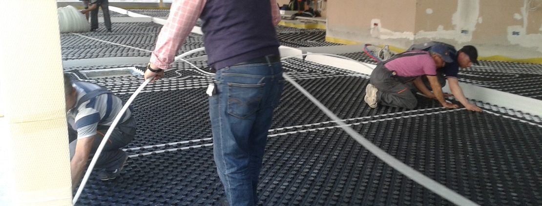 270 square meters of underfloor heating | Valrom Industry