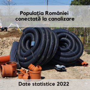 Populația României conectată la sistemele de canalizare și epurare a apelor uzate Date statistice 2022
